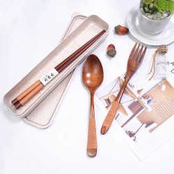 小麥餐盒+木餐具-2H-LB-0029